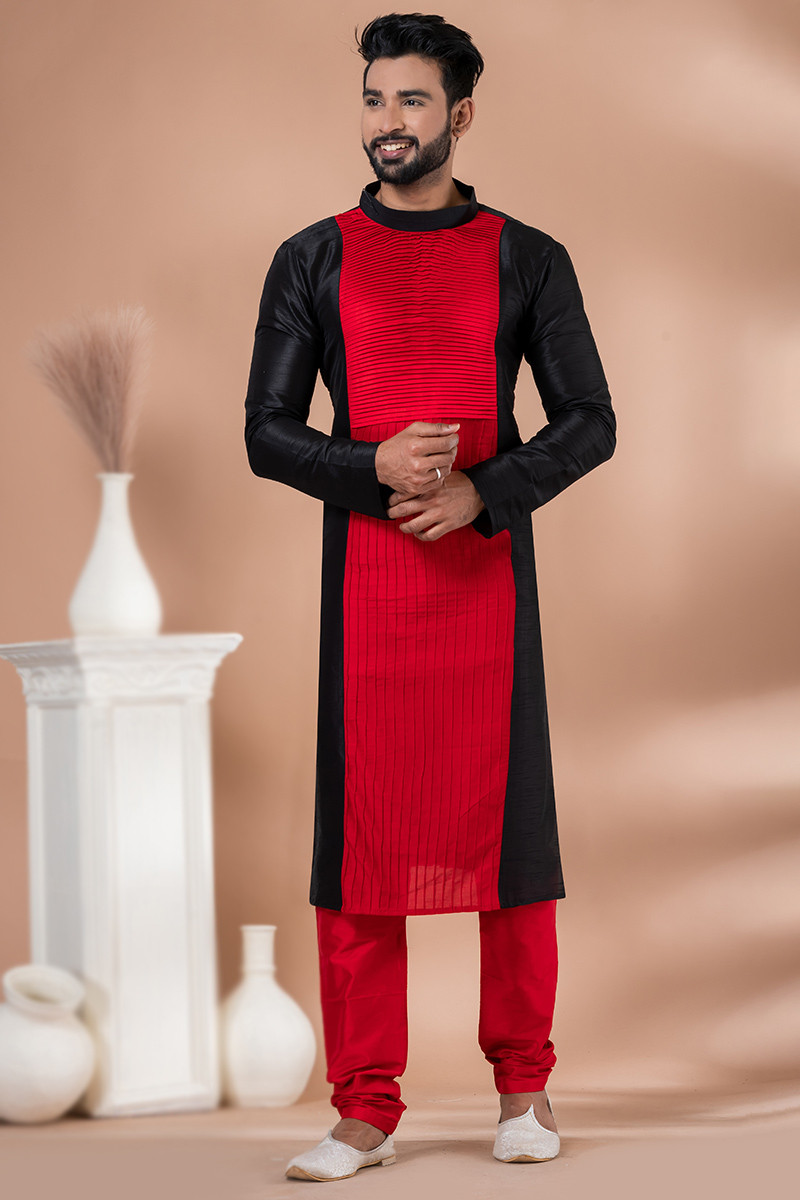 Plain red churidar hot sale