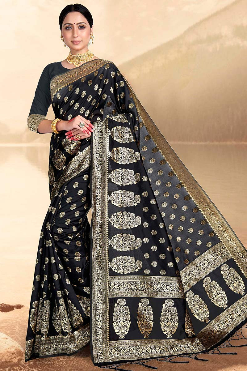 Black Saree: Black Designer Sarees Online