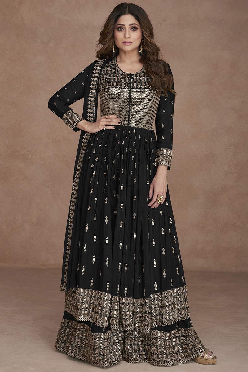 Anarkali on sale palazzo suits