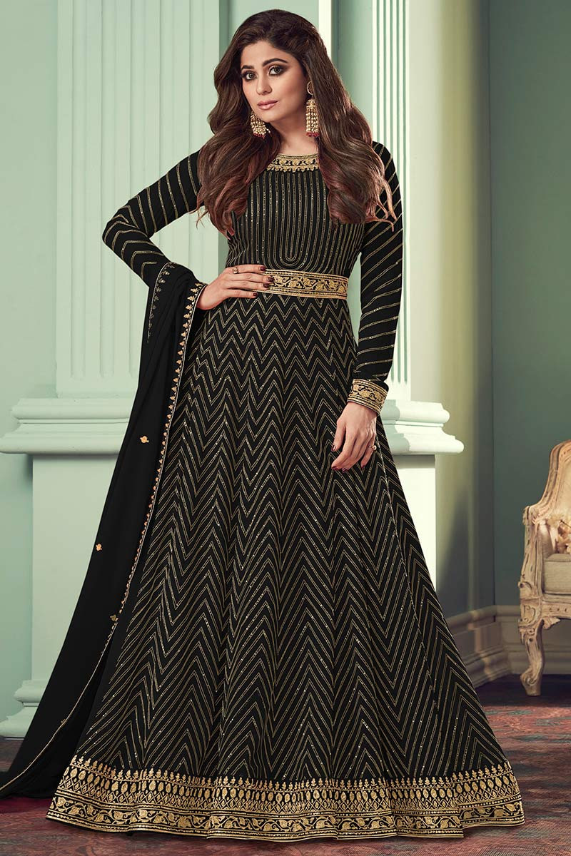 Black anarkali designs shop