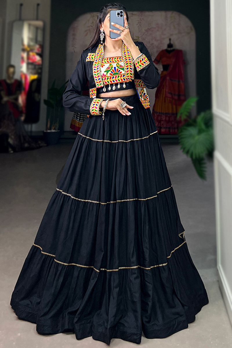 Black and white lehenga dress outlet