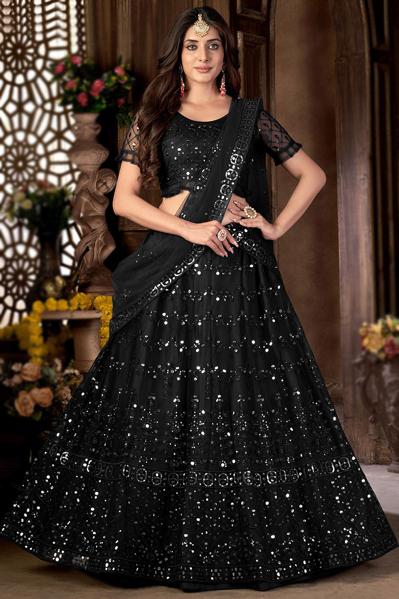 Amazing Black Colour Designer Lehenga Choli For Wedding And Party look | Gowns  dresses, Designer gowns, Designer lehenga choli