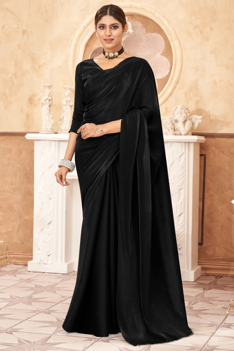 Black fancy saree top