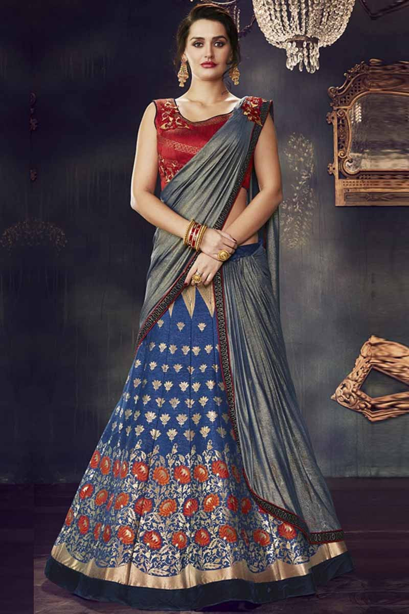 Amazon.com: ETHNIC EMPORIUM Women's Fancy Lehenga saree with Cut work belt  party Stitched Dress 8791 (copper, xs) : Clothing, Shoes & Jewelry