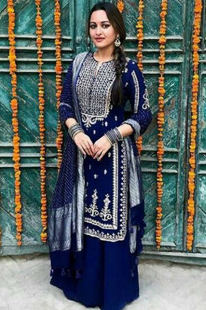 Online shopping for lehenga Blue georgette chaniya choli Andaaz
