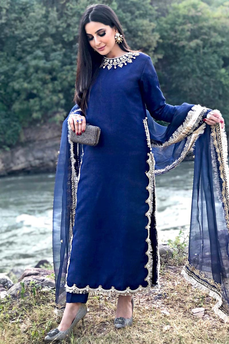 Velvet Fabric Salwar Kameez Trouser Pant Suit Pakistani Indian Sangeet  Functions Wear Embroidery Work Straight Salwar Kameez Dupatta Dresses - Etsy