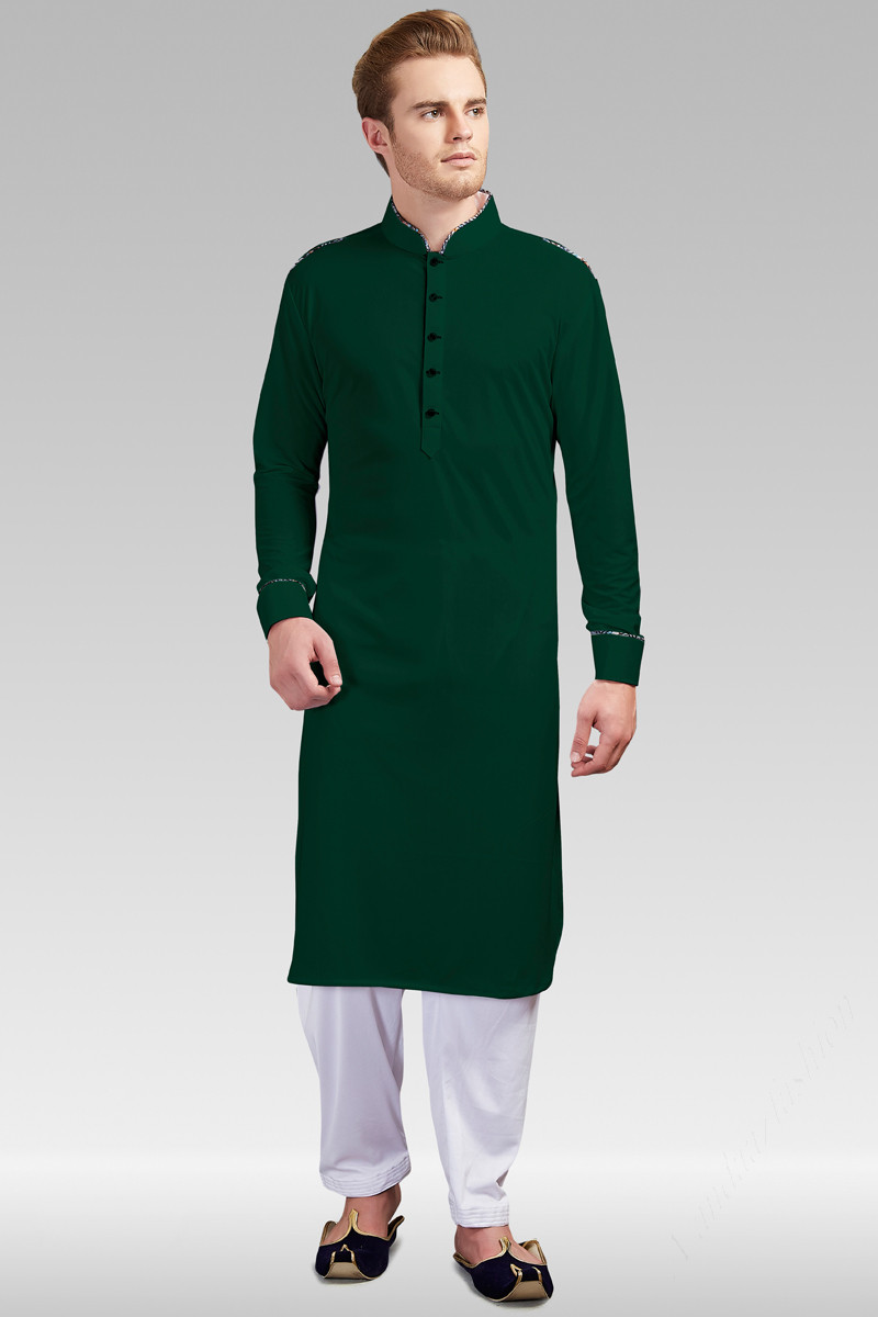 Bottle green sale colour kurta pajama
