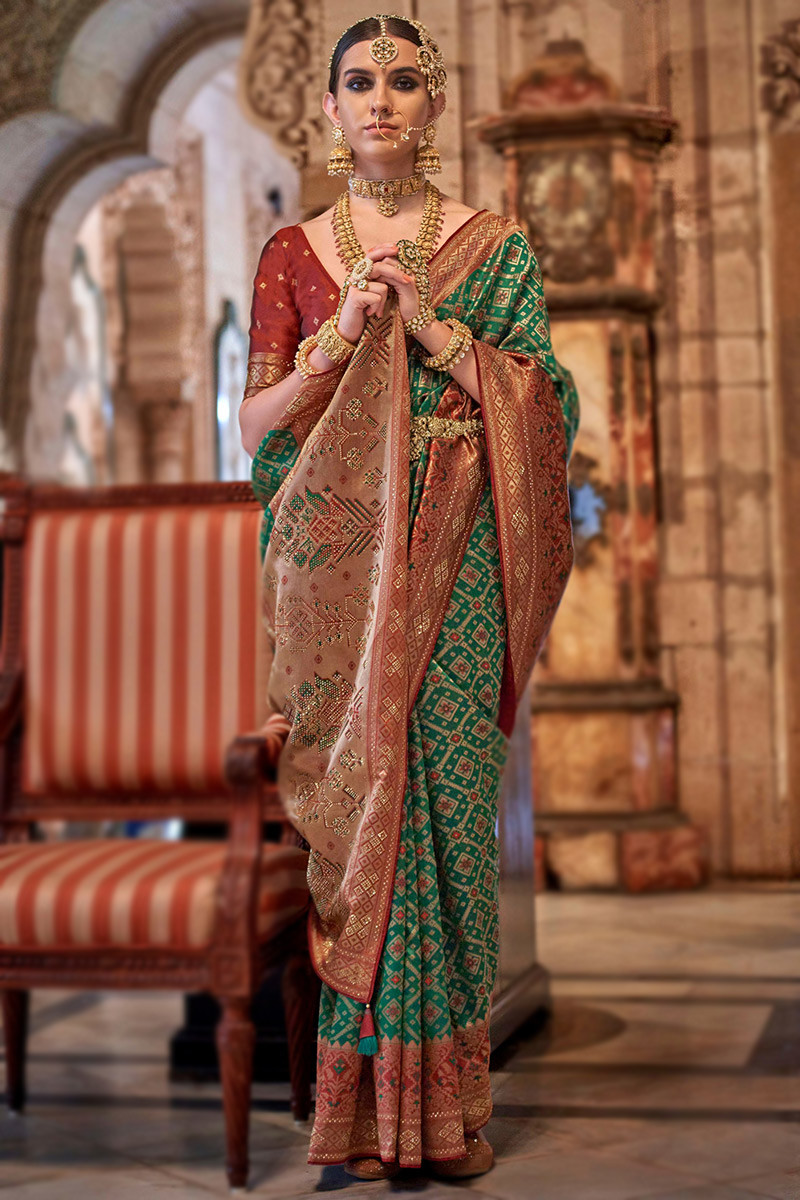 Jewellery with handloom saree new arrivals