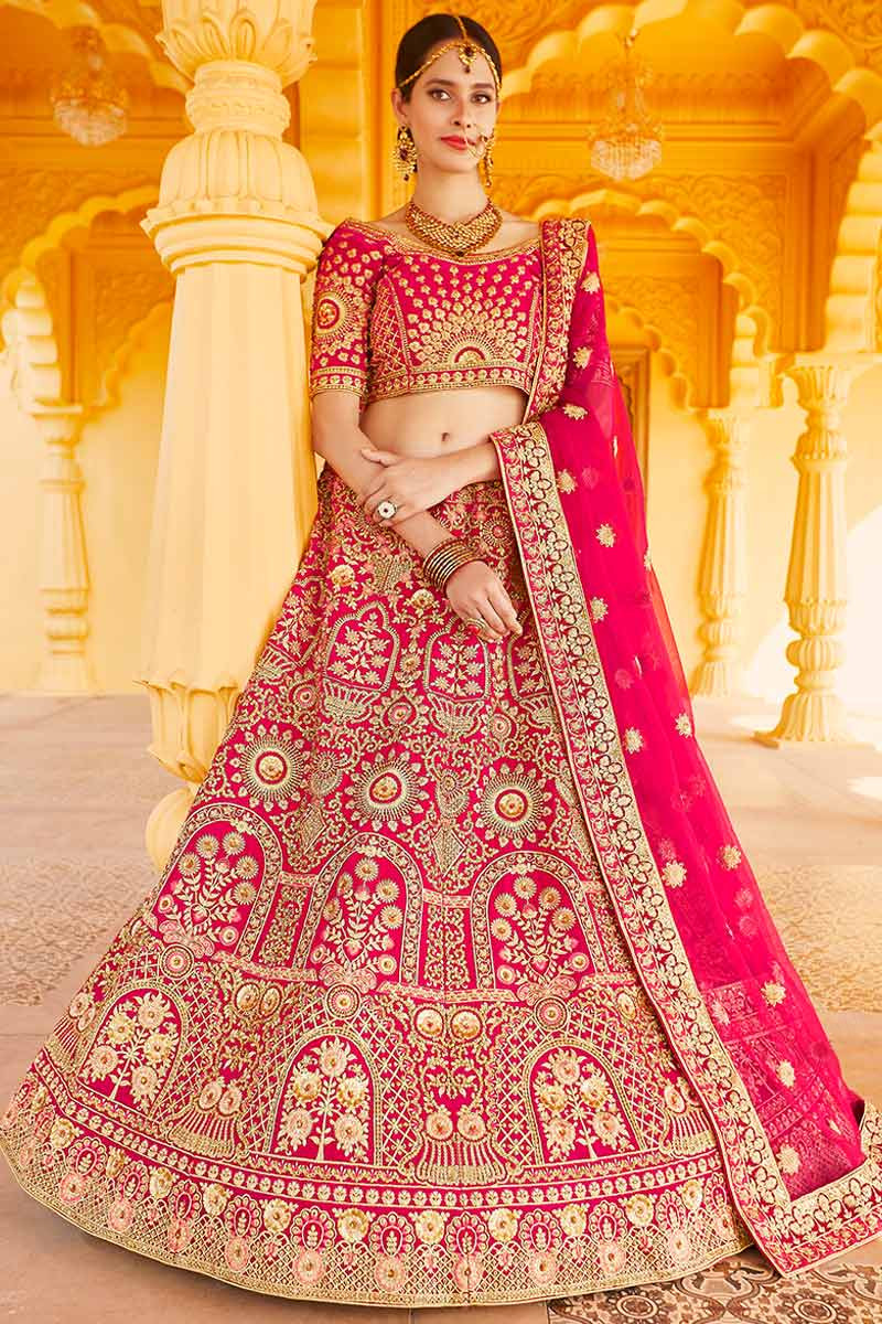 Red Color Designer Velvet Thread Coding Stone Work Bridal Wear Lehenga  Choli – Kirdaram