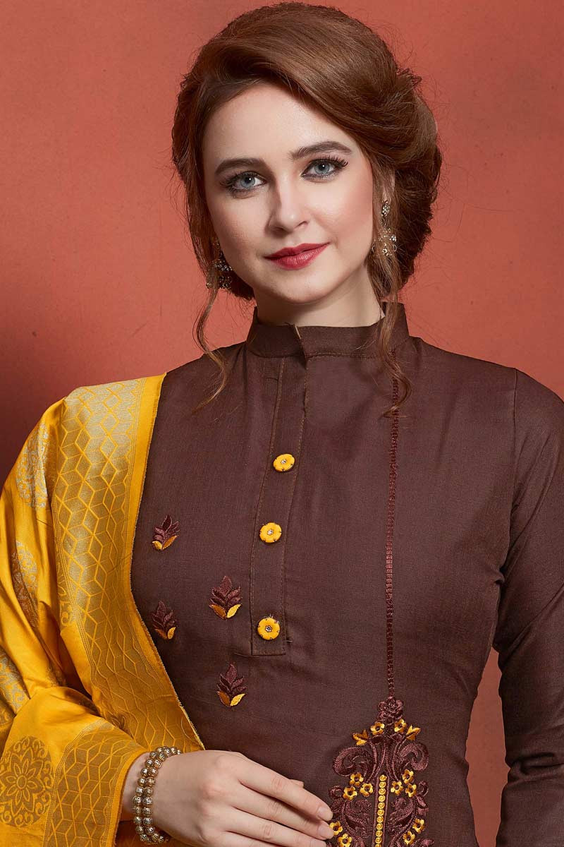 Khadi suit neck design discount