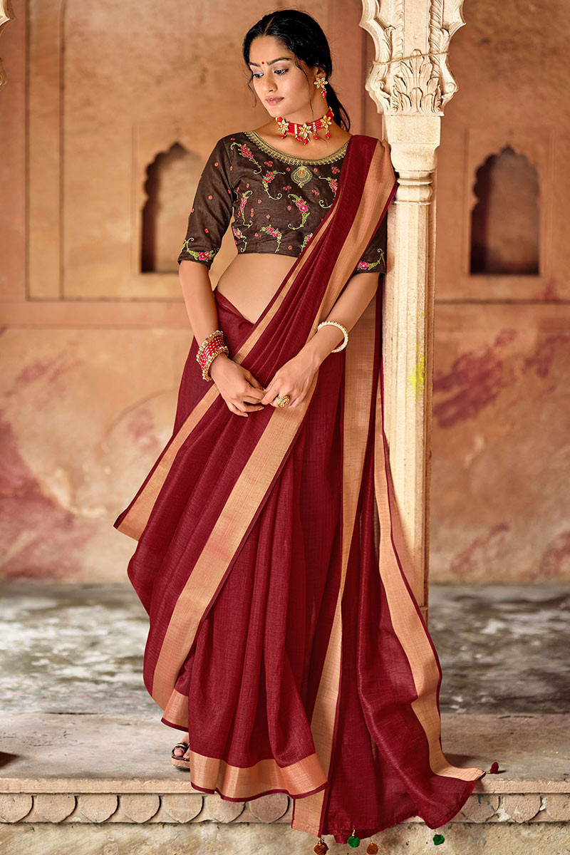 Wedding Blouse Designs For Silk Sarees | Saree color combinations, Elegant  saree, Designer silk sarees