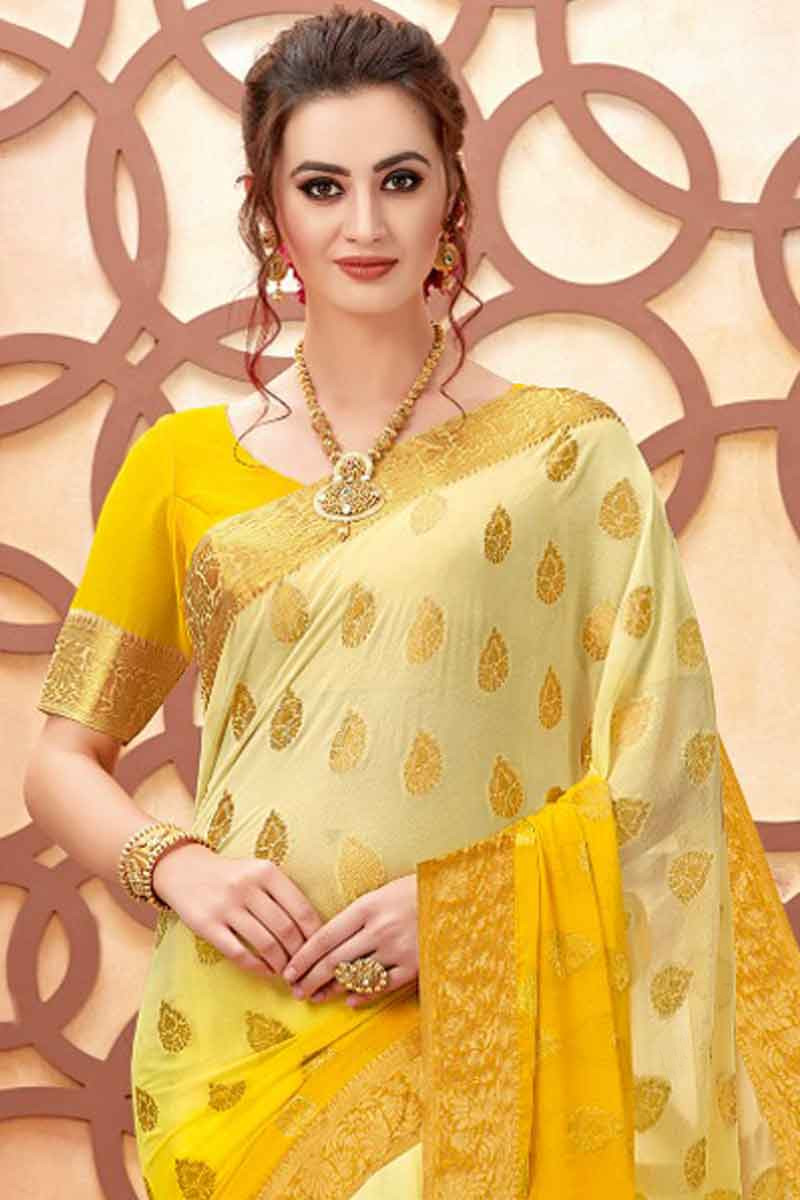 Preorder : Checks with Korvai Border Gadwal Pure Silk Saree in Butter