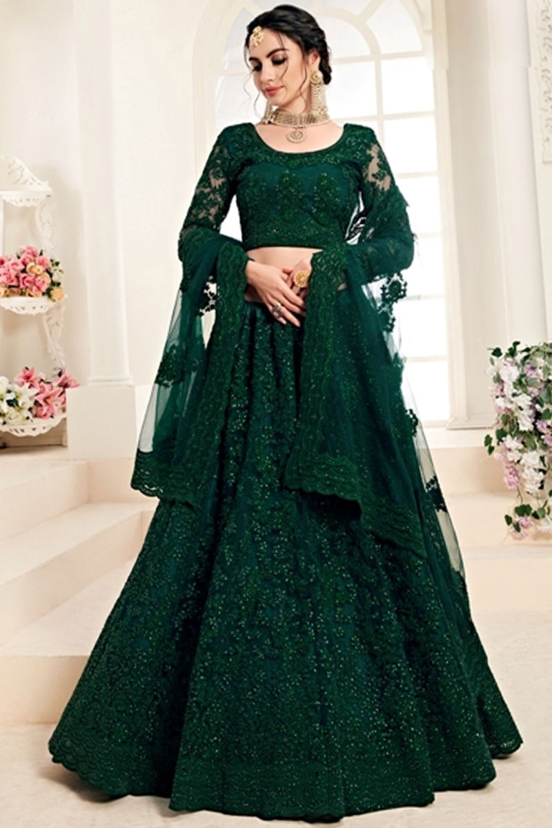 Bottle green color dress discount