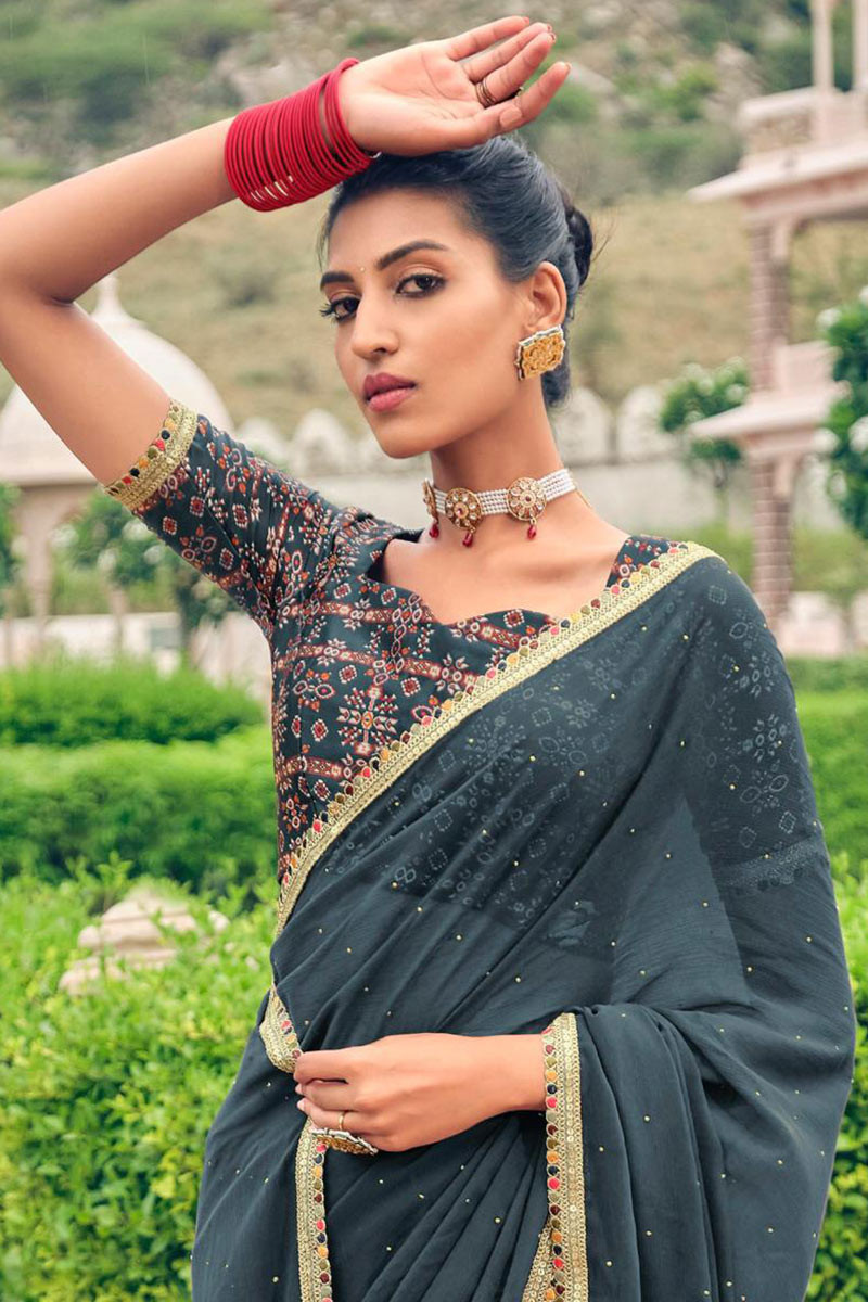 The Magic of Green Accessories on Off-White Saree • Keep Me Stylish