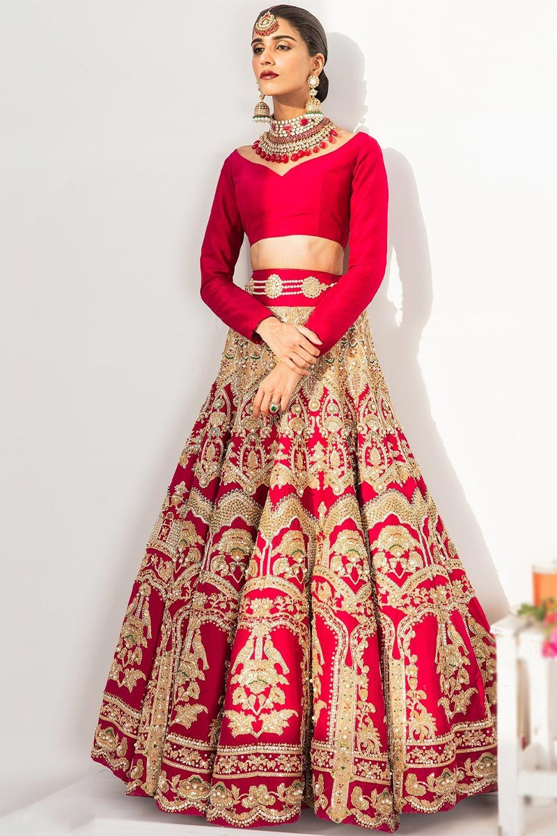 Fancy bridal on sale lehenga