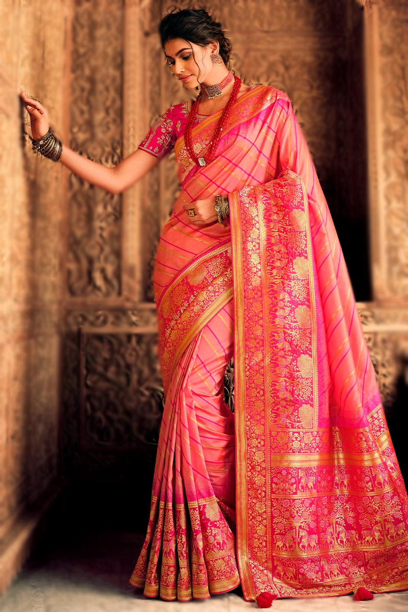 Peach Wedding Sarees, Peach Wedding Saris and Peach Wedding Sarees Online  Shopping