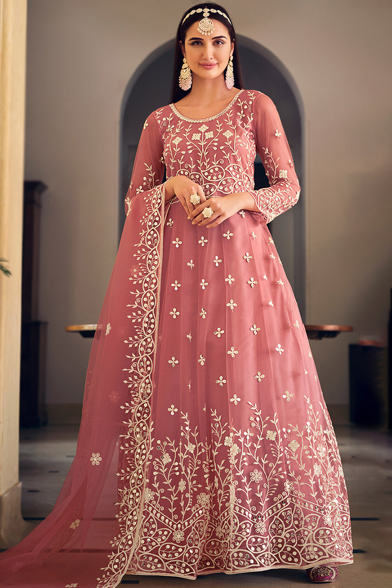 IRA PINK ANARKALI georgette fabric anarkali in baby pink colour. Tussles in  the back to make i… | Stylish dresses for girls, Cocktail skirts, Fashion  clothes women