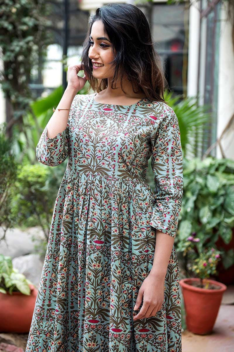 Cotton kurti frock style outlet