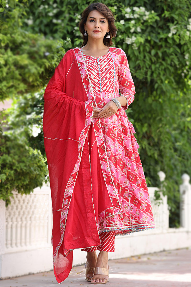 Cotton frock suit with low price 2025