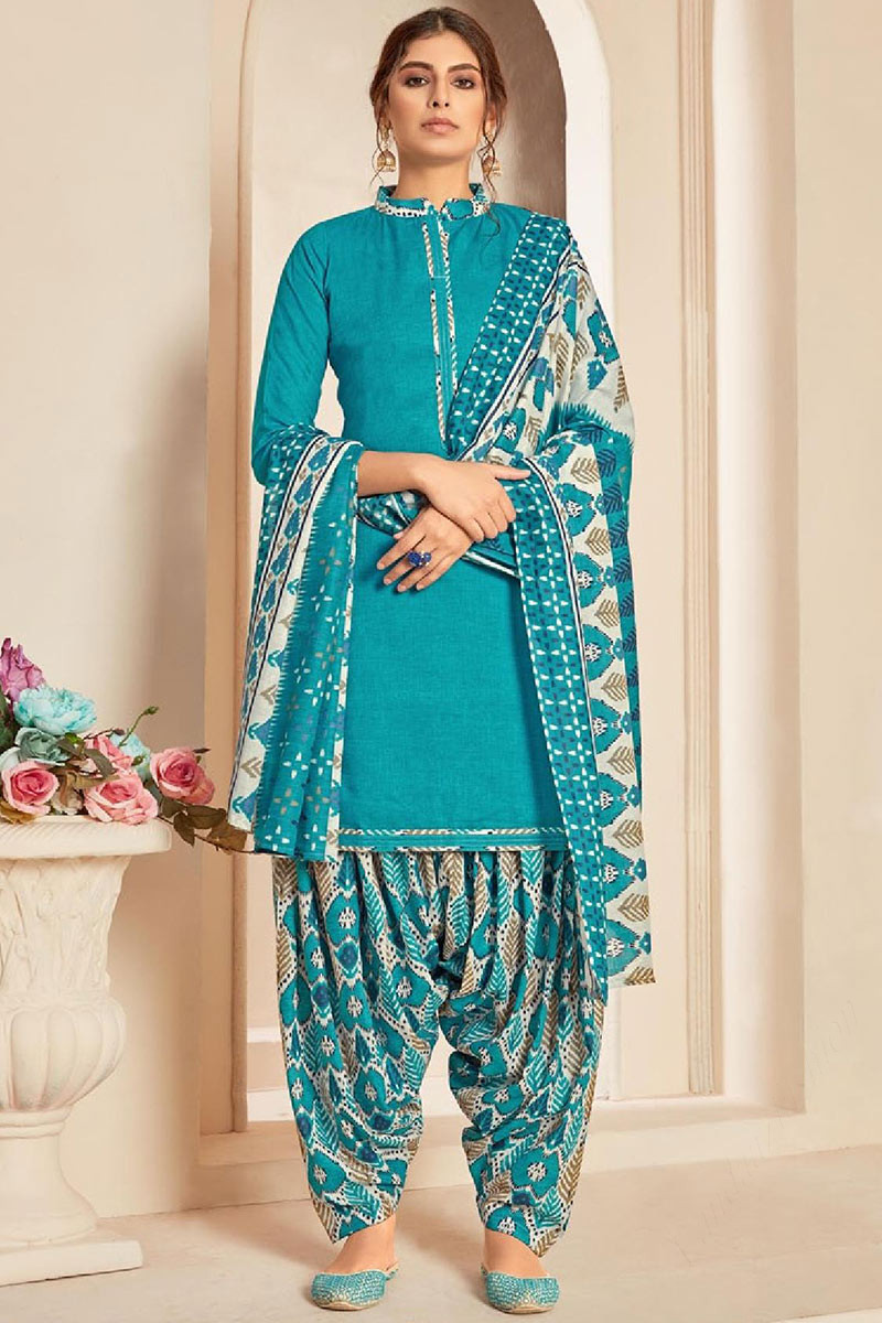 Firozi colour punjabi best sale suit