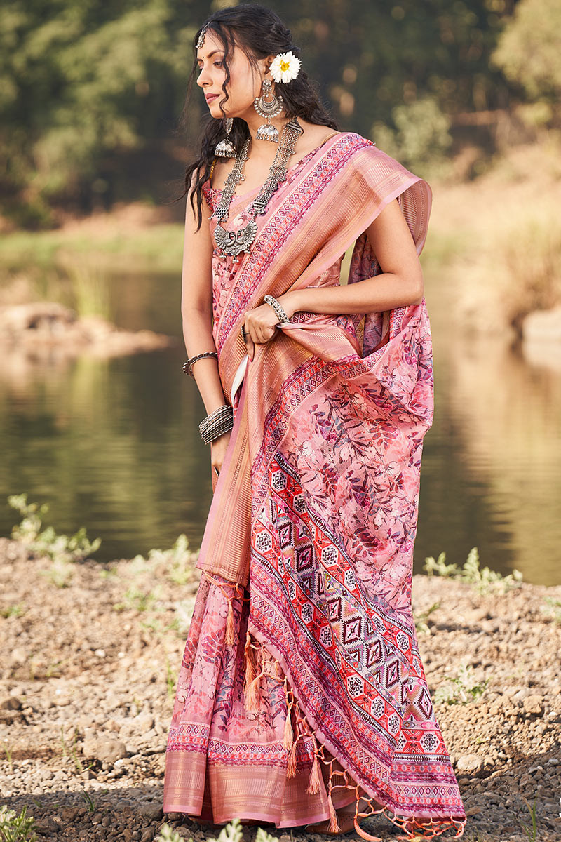 Cotton Saree with beautiful Floral Print
