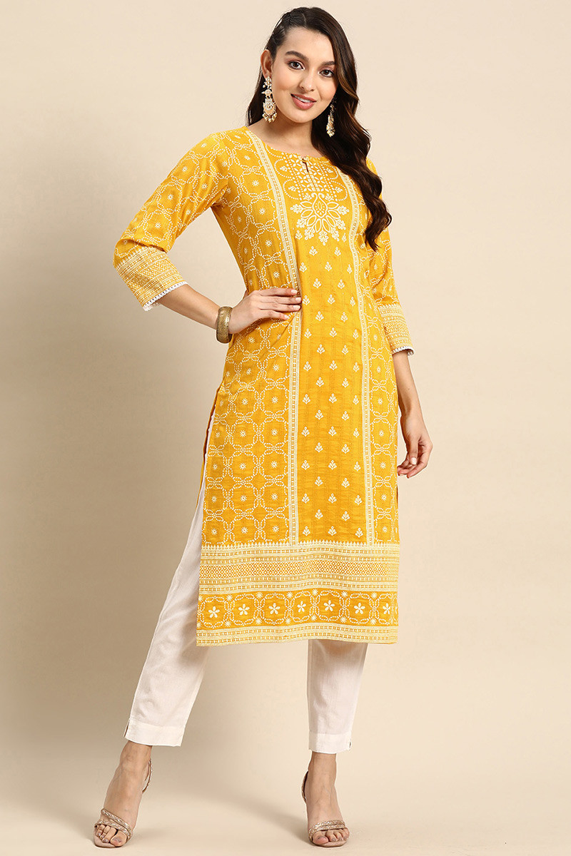 Straight cut new arrivals kurtis online