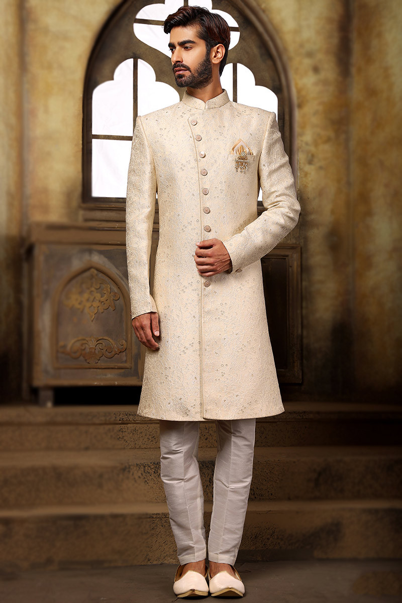 Buy Indo Western Outfits for Men - Achkan style sherwani, Black Achkan,  Indo Western Menswear Online India | Bonsoir