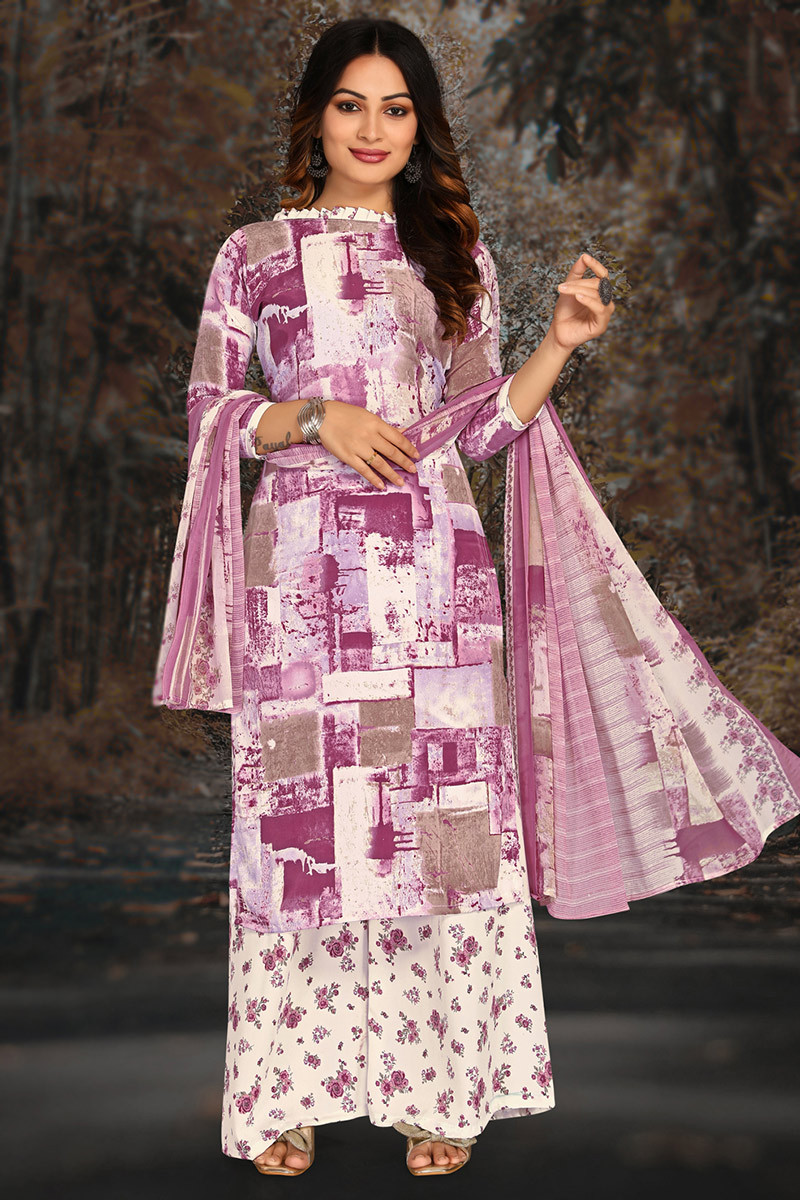 Cotton Stitched Ladies Boat Neck Palazzo Suit, Machine wash at Rs 400/piece  in Jaipur