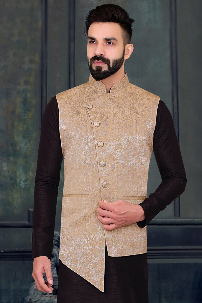 Beige shop nehru jacket