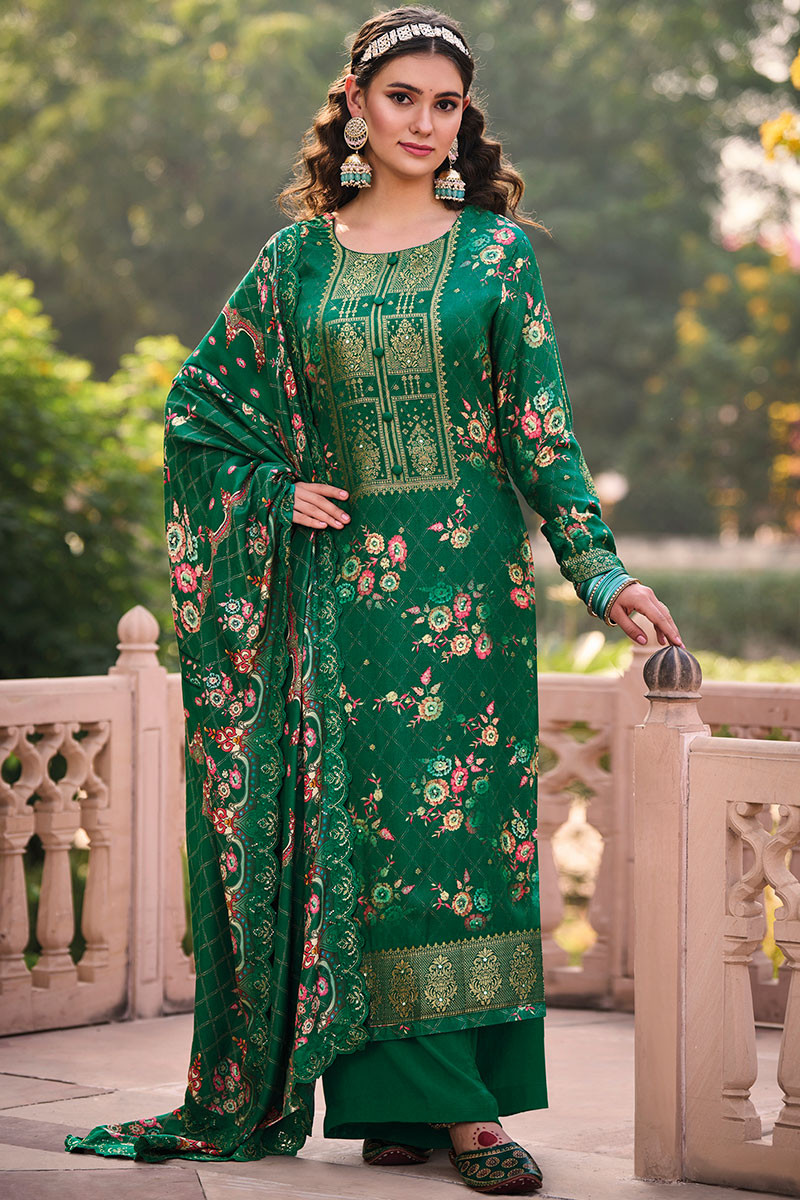 Cotton printed palazzo suit on sale