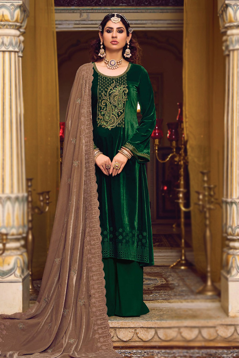 Velvet sales palazzo suits