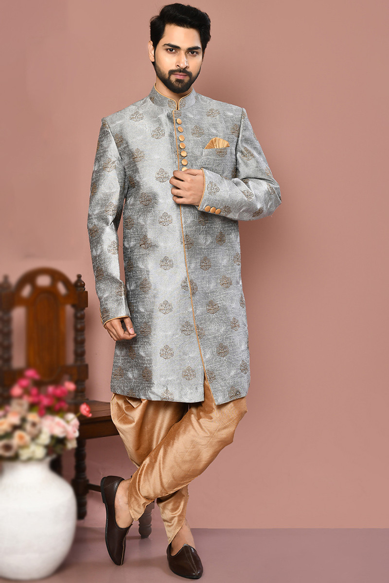 Mens banarasi sherwani on sale