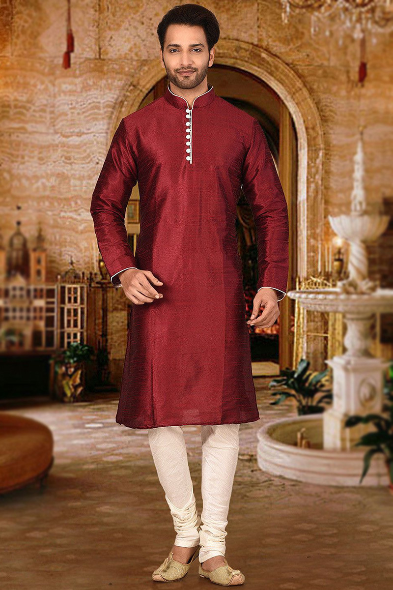 Plain clearance red churidar