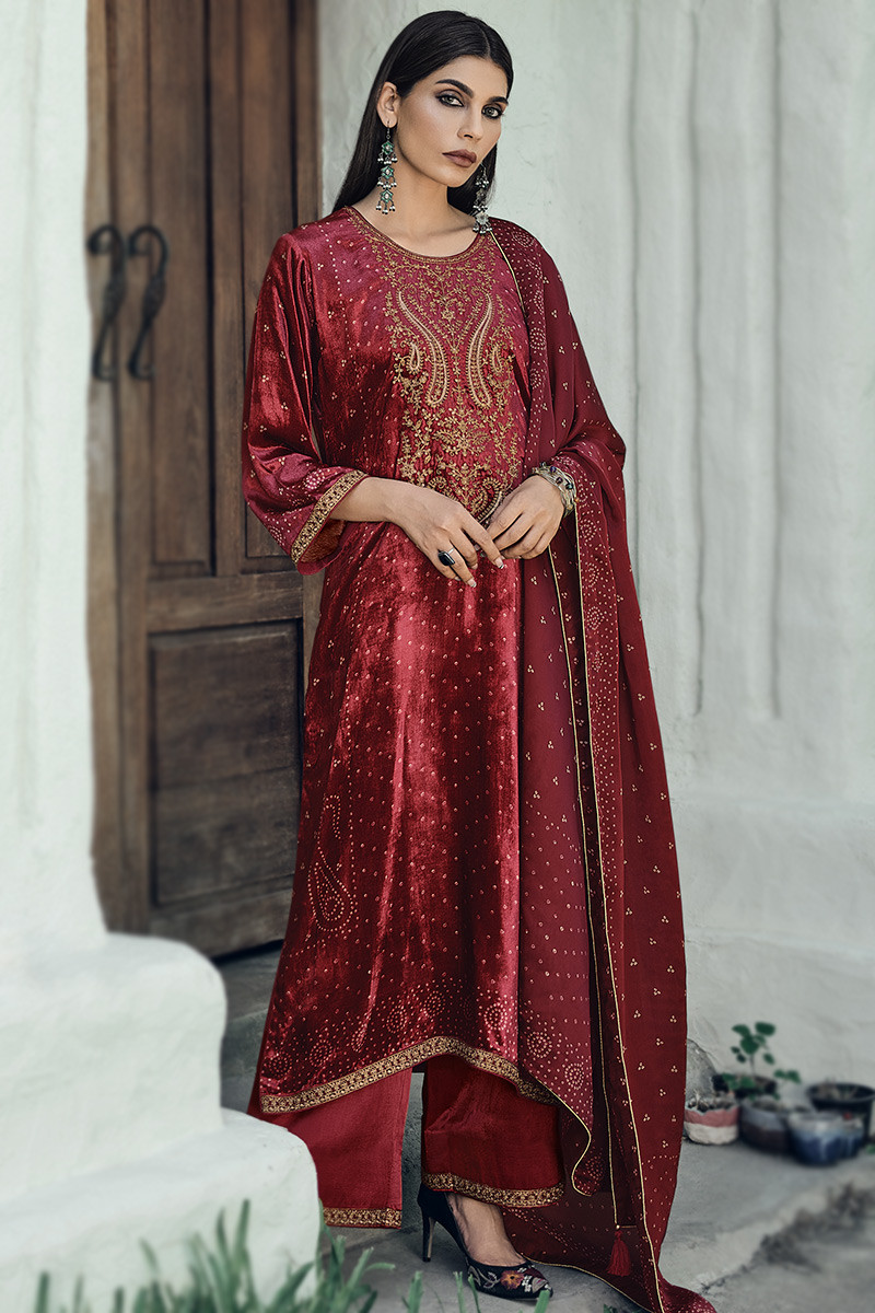 Velvet palazzo suits outlet