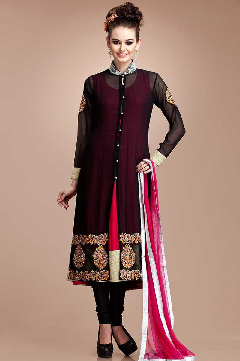Buy Green Modal Embroidered Anarkali Suit Set for Women Online – Maitri  Jaipur