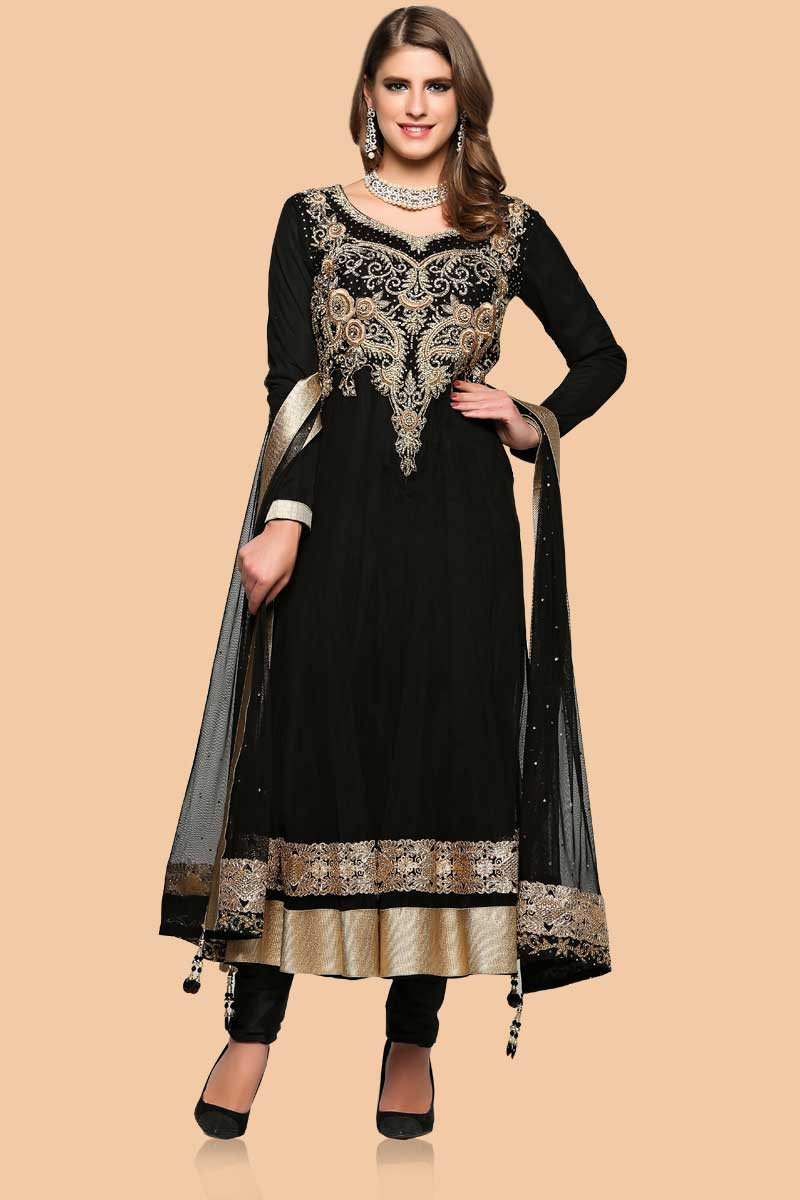 Churidar with clearance net neck
