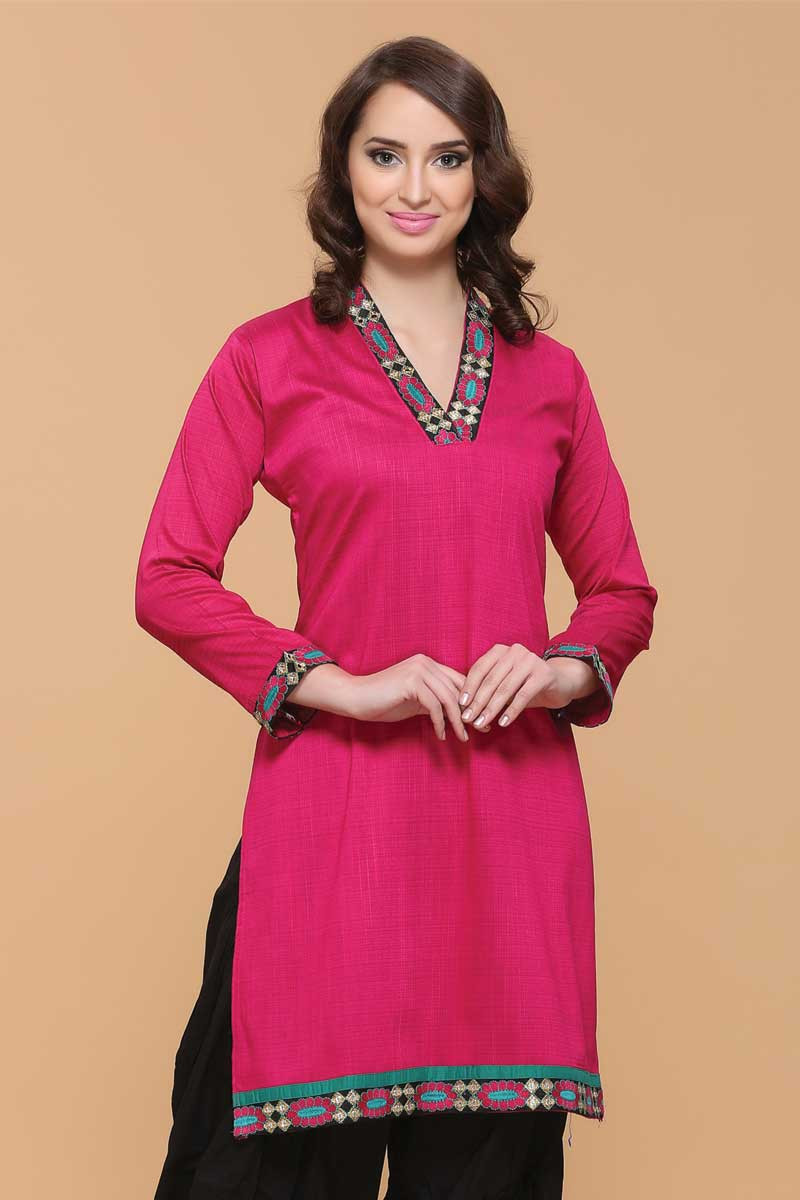 Rani Cotton Silk Kurti