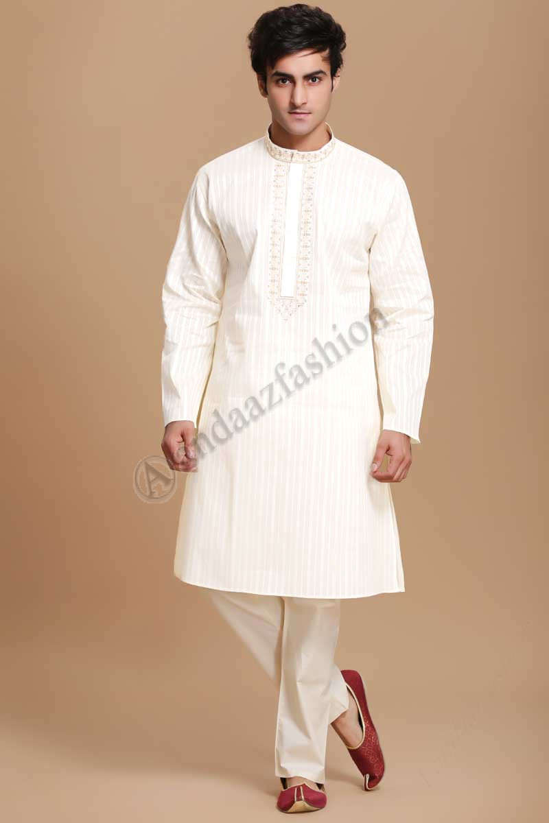 Mens White Kurta Pajama Online Andaaz Fashion