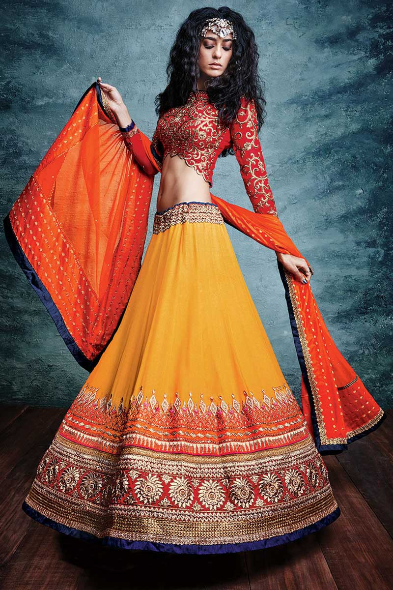 Chaniya choli top saree