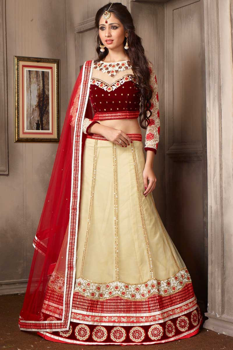 Net and velvet chaniya choli clearance