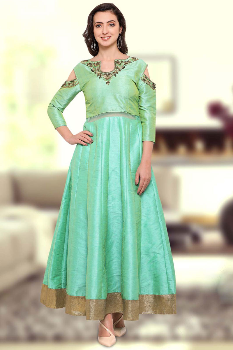 Light Green Color Dress (D1285) | Palkhi