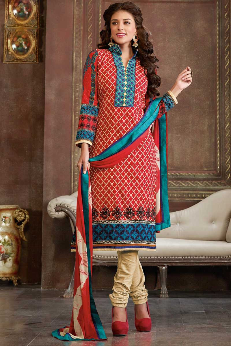 Pink Churidar Online, Dupatta Suit, Ladies Casual Clothing - Andaaz Fashion