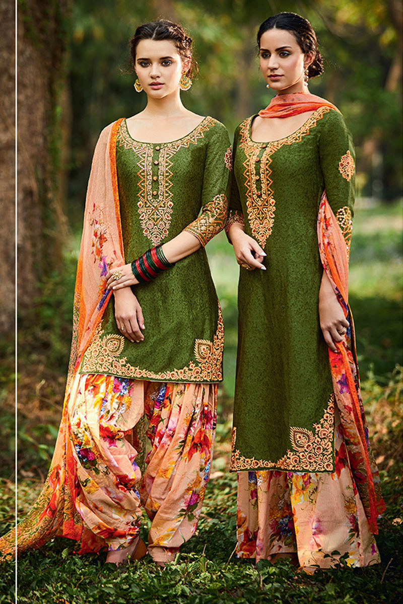 Buy Anni Designer Women's Cotton Blend Green Straight Solid Kurta with  Trouser & Dupatta Online at Best Prices in India - JioMart.
