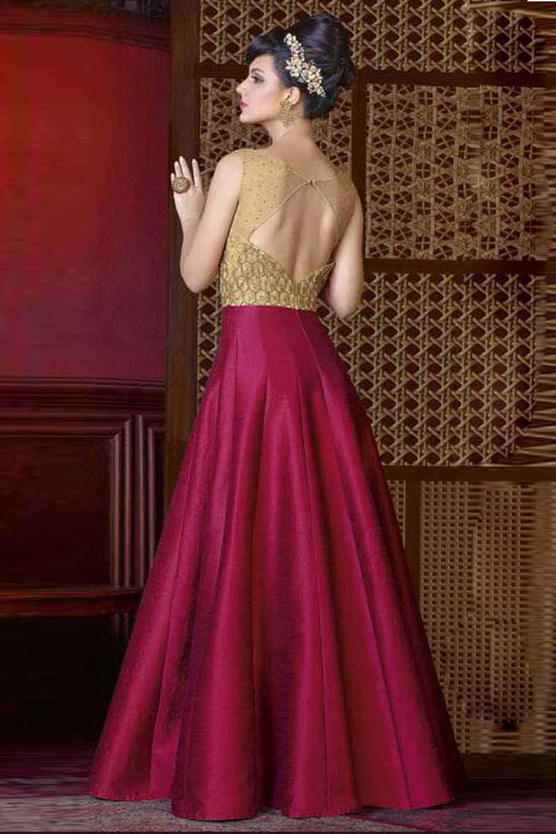 Buy Pink Wedding Wear Cutdana Work Plus Size Prom Dresses Online for Women  in Malaysia