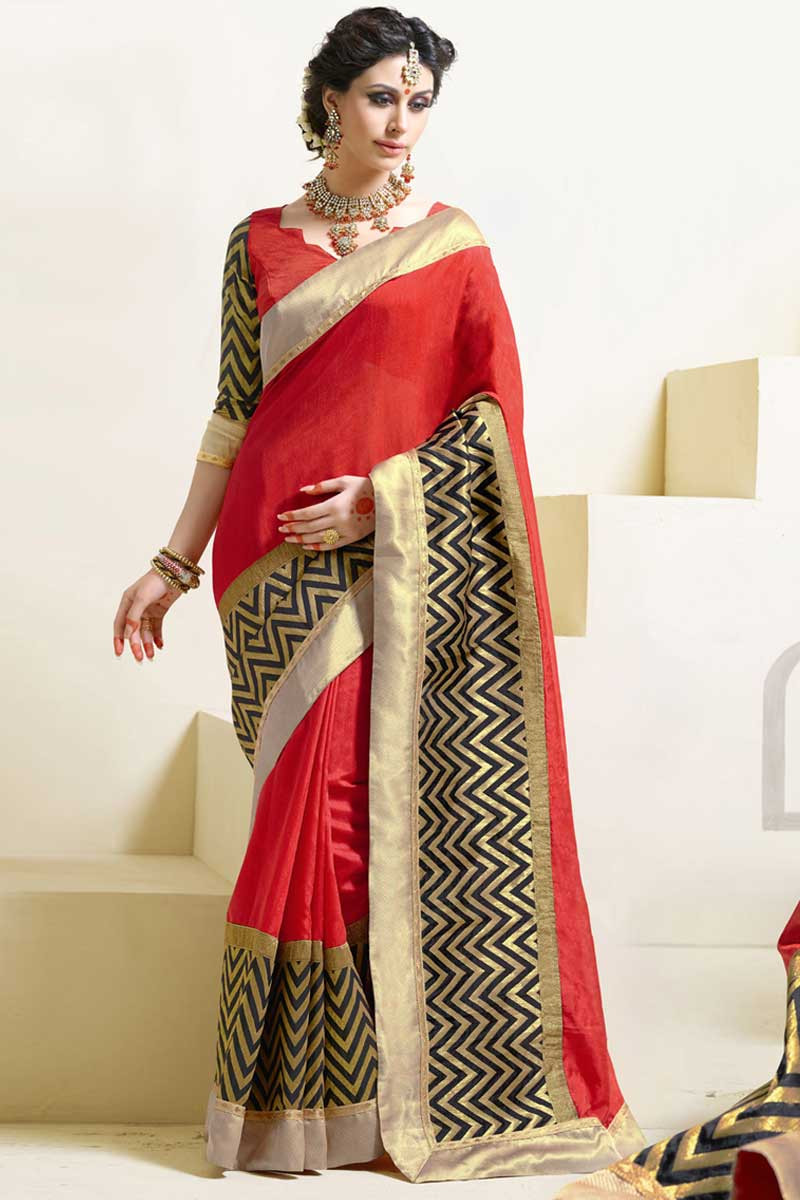 Silk saree cheap designer blouse