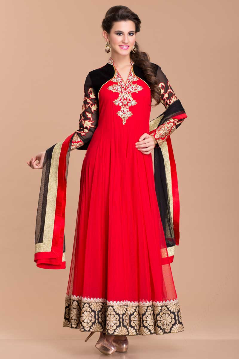 Beautiful long frock suit on sale