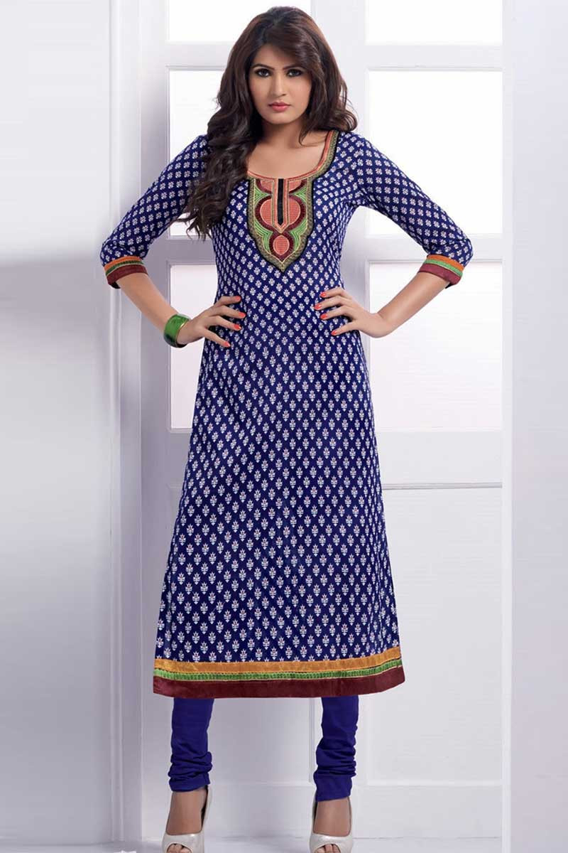 Cotton long churidar sale