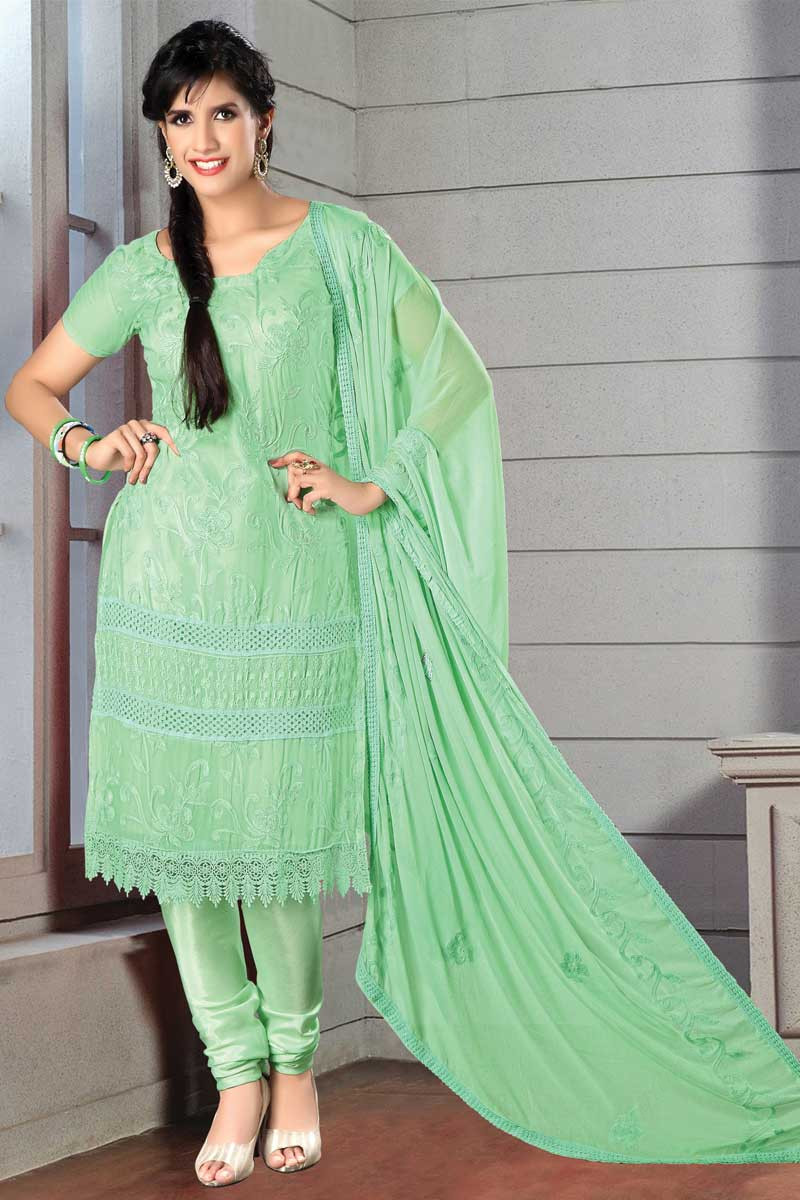 Mint green Ladies Suits Online