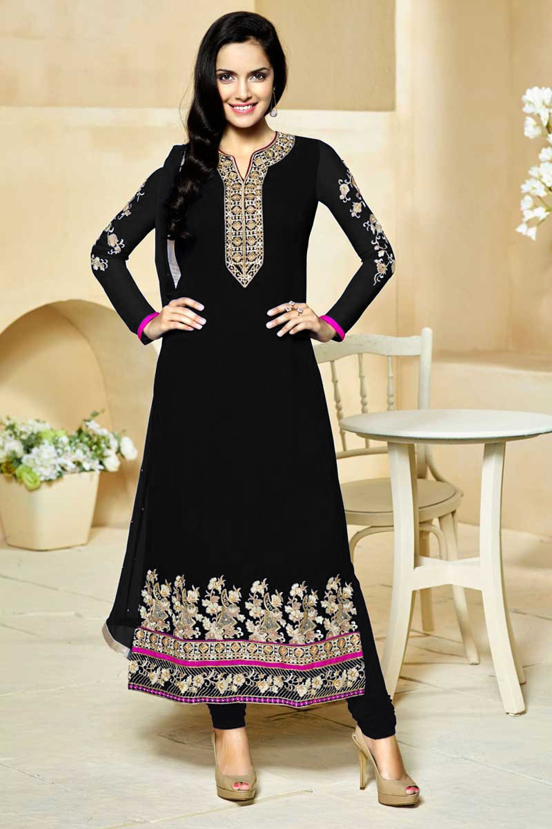 Churidar chiffon hotsell