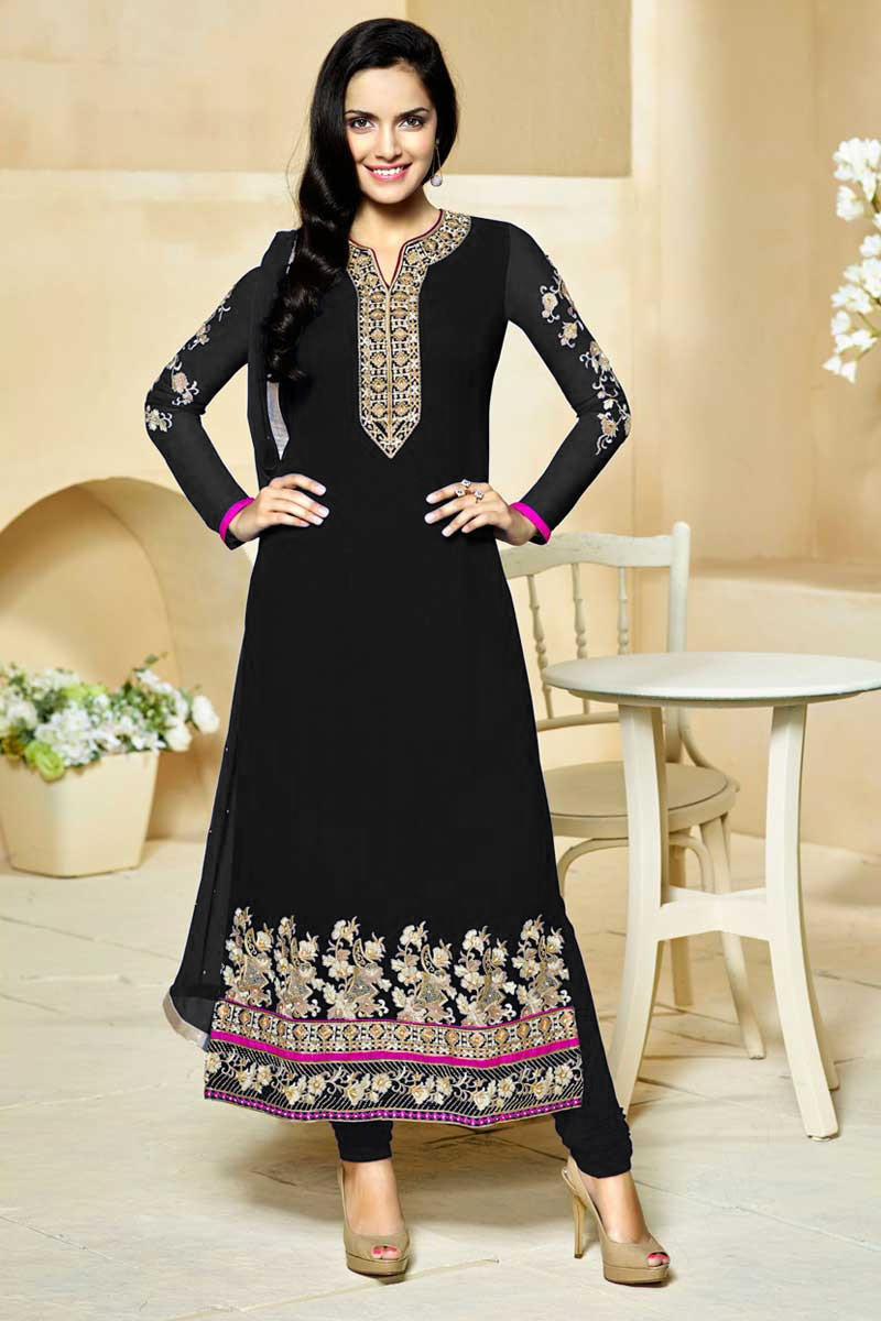 Chiffon churidar shop